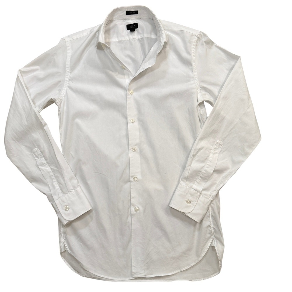 J Crew Ludlow Dress Shirt Mens Small 120s 2 Ply Slim Fit Cotton Business Formal